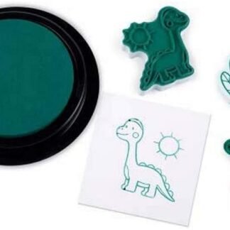 Janod 7796 - Caja de 15 Sellos de Espuma para niños - Dinusaurios